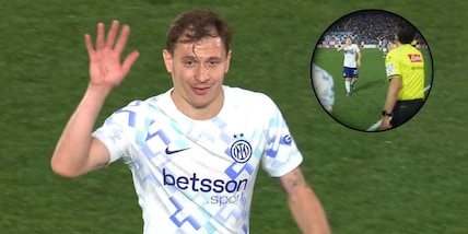 "Ricorda il Psg?", Barella provoca e litiga col quarto uomo: Como-Inter scatena i social