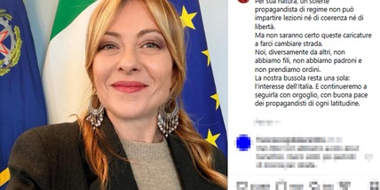 Meloni, 'propagandista di regime non può dare lezioni, non abbiamo padroni'