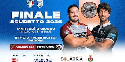 Petrarca con la vittoria a Rovigo conquista la finale scudetto al Plebiscito, sarà sfida con Valorugby Emilia per il titolo di campione d'Italia