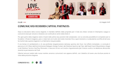 Milan, ufficiale: via Tare, Moncada, Furlani e Allegri