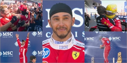Lacrime Hamilton, Ferrari e tifosi in festa: le immagini del trionfo di Lewis