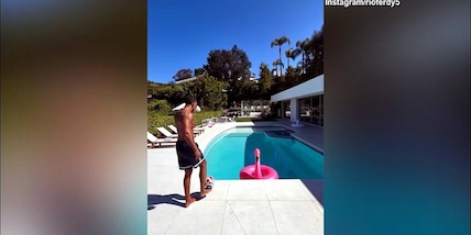 Rio Ferdinand, che numero in piscina