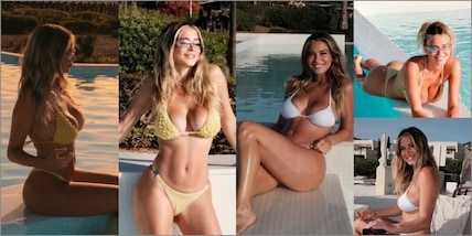 Diletta Leotta, dal mare alla piscina: total relax al tramonto