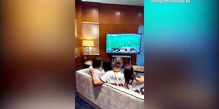 La famiglia reale spagnola esulta per la vittoria sulla Francia