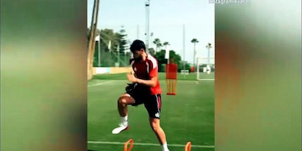 Kvara, allenamento perfetto
