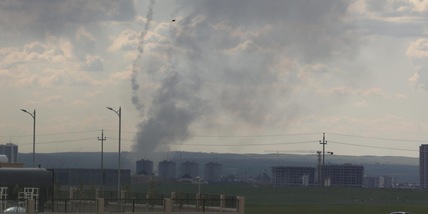 Esplosioni e fumo vicino all'aeroporto di Erbil sede di truppe Usa