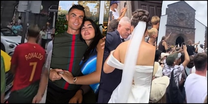 Ronaldo e Georgina sposi? Folla di tifosi in chiesa ma è un altro matrimonio. E CR7 se la ride...