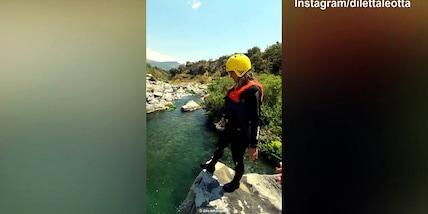 Che tuffo in acqua per Diletta Leotta!