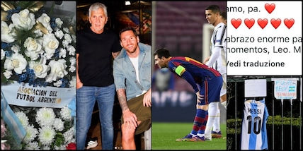 Messi, l'addio a papà Jorge è struggente: "Non so come andare avanti". CR7 si stringe all'argentino