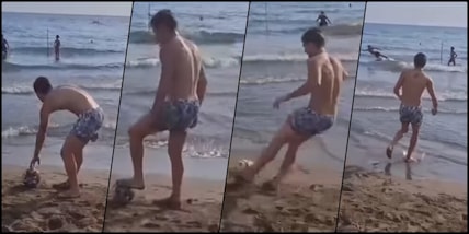 Fiorentina, è già Mastantuono-mania: l'argentino gioca in spiaggia con i giovani tifosi