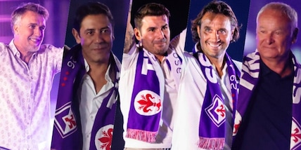 Fiorentina, la festa dopo il crollo. Da Batistuta a Toni, parata di stelle per il centenario