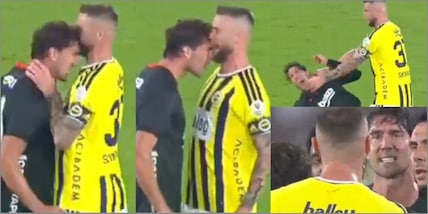 Mani al collo, spintoni e testa a testa: Vlahovic-Skriniar, che rissa!