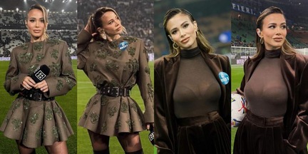 Dal vintage per Juve-Toro alle trasparenze di Inter-Napoli: Diletta regina di stile