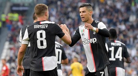 Serie A, Juve-Verona 2-1: Ramsey e Cristiano Ronaldo firmano la rimonta