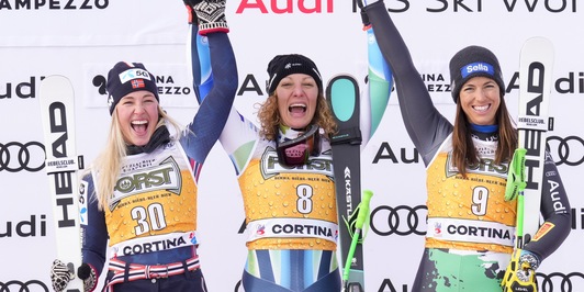 Sci: Elena Curtoni sul podio, è la Fab Four della Valanga Rosa