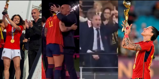 Rubiales nella bufera in Spagna: oltre al bacio, gesto osceno in tribuna