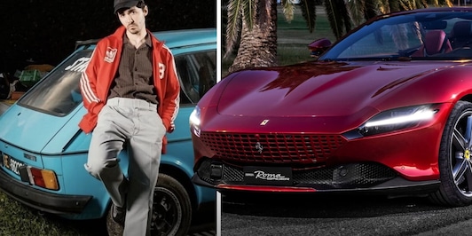 Le auto dei cantanti di Sanremo 2026: dalla Ferrari di Fedez alla 127 di Fulminacci