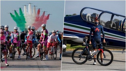 Frecce Tricolori show al Giro d’Italia con Filippo “Top” Ganna