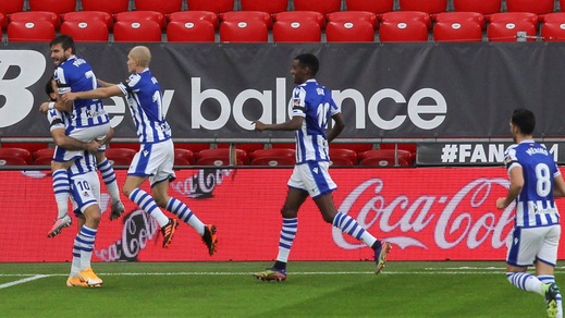 Portu decide il derby basco con il Bilbao: Real Sociedad 3ª in Liga