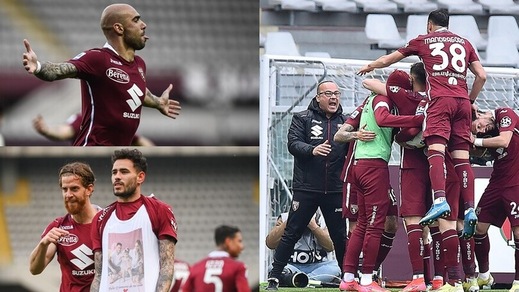 Gol dell'ex Sanabria, Zaza e Rincon: Torino show con la Roma