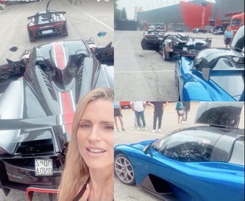 Michelle Hunziker ospite d'eccezione al circuito di Imola: "Pagani e Dallara? Non sono astronavi eh!"