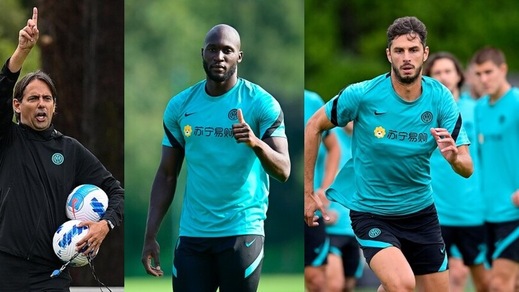 Inter, ad Appiano la grinta Inzaghi e i sorrisi di Lukaku