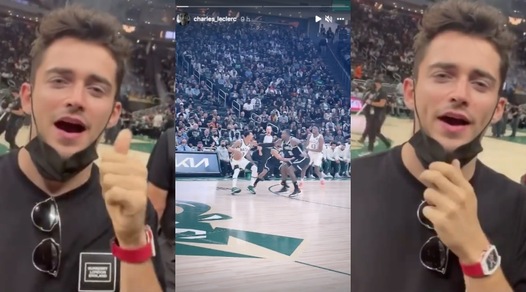 Dalla F1 alla Nba: Leclerc è in America e non rinuncia alla prima fila