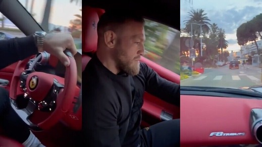 McGregor sui social al volante della Ferrati F8 Tributo