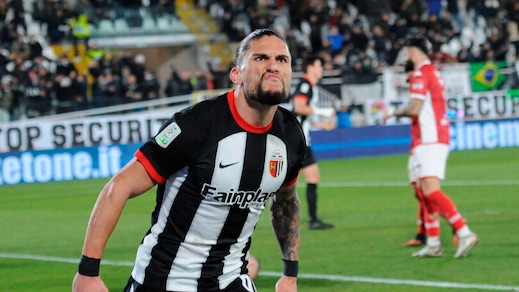 Pedro Mendes show, rimonta Ascoli: da 0-2 a 2-2 contro il Bari