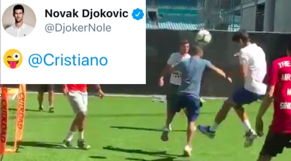 Tennis, Miami: Djokovic in gol come Cristiano Ronaldo