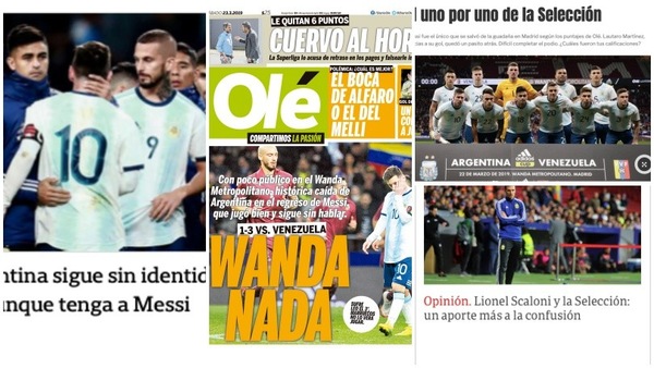 Tonfo Argentina. Delusione tra i media sudamericani