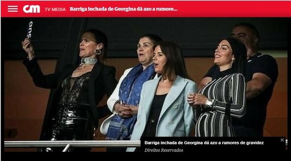 Correio de Manha: «Georgina incinta di Cristiano Ronaldo?»