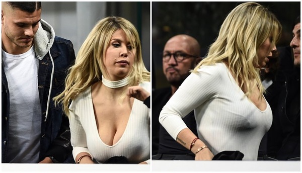 Icardi e Wanda Nara a San Siro per Inter-Lazio