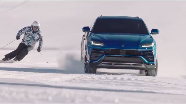 Lamborghini Urus e Alberto Tomba: sfida sulla neve