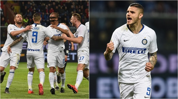 Genoa-Inter, Icardi ritorna e segna: l'abbraccio con i compagni