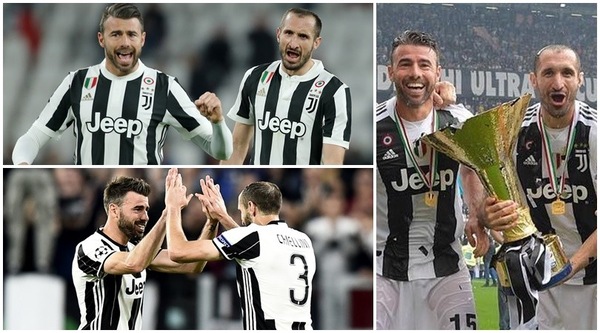 Chiellini e Barzagli, i due degli otto Scudetti di fila