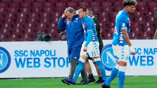 Napoli, Chiriches: operazione alla spalla la prossima settimana