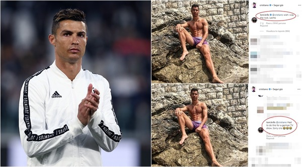 Ronaldo, foto in mutande e Kroos lo "trolla": «Vorrei essere quella roccia»