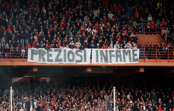 Genoa, Criscito non evita la contestazione contro Preziosi