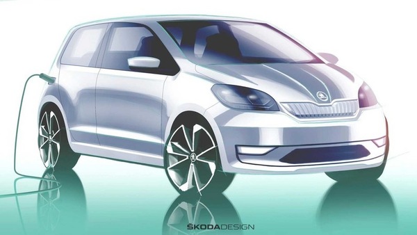 Skoda Citigo-e iV: il primo bozzetto dell'auto elettrica