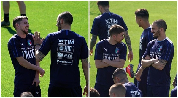 Bonucci fa lo show-man: Jorginho si sganascia