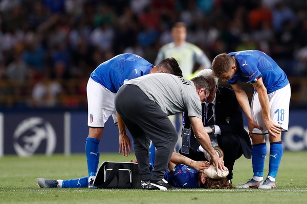 Zaniolo ko: paura durante Italia-Spagna