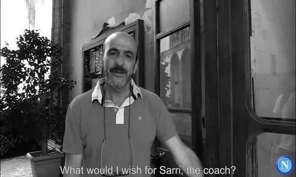 Il Napoli augura "Buona fortuna" a Sarri