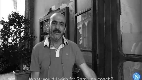 Il Napoli augura "Buona fortuna" a Sarri