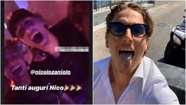 Zaniolo festeggia i 20 anni: discoteca e quad a Santorini