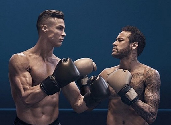 Cristiano Ronaldo prende a pugni Neymar. Così, per spot