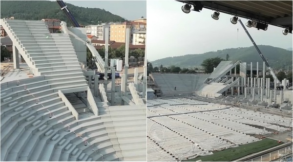 Atalanta, il video time lapse dei lavori al Gewiss Stadium