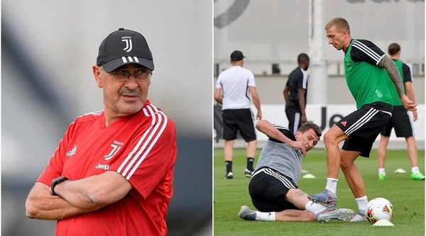 Juve, Sarri osserva e Mandzukic va subito in tackle