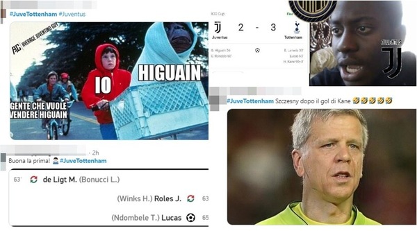 Juve, prima sconfitta stagionale contro il Tottenham: utenti social in delirio