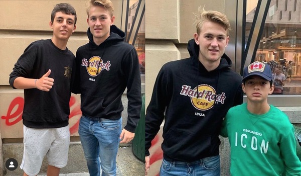 Juve a riposo, de Ligt a spasso per il centro di Torino